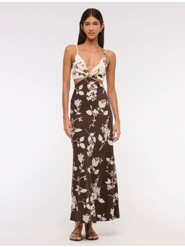 The A&F Julia Slip Cutout Maxi Dress